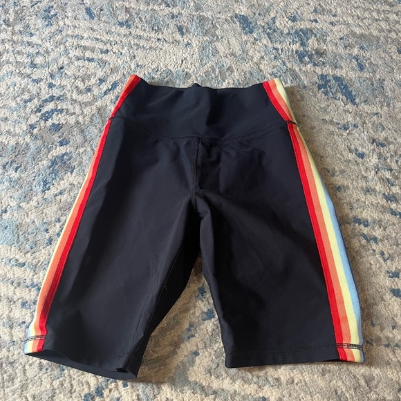 SPIRITUAL GANGSTER | Rainbow Side Stripe Bike Shorts Size XS - Picture 2 of 4